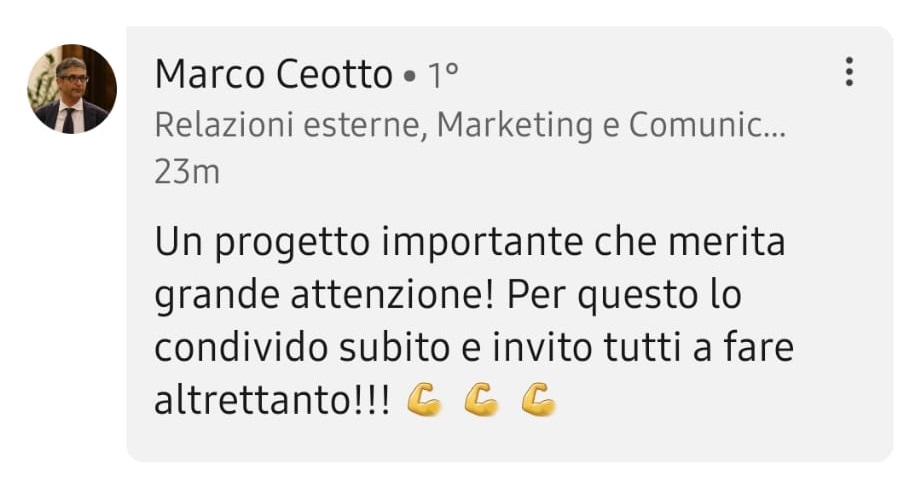 Commento Facebook di Marco Ceotto